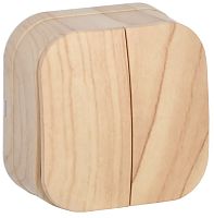 Выключатель накладной IEK Glory ВС20-2-0-ХС 2-кл. сосна картинка